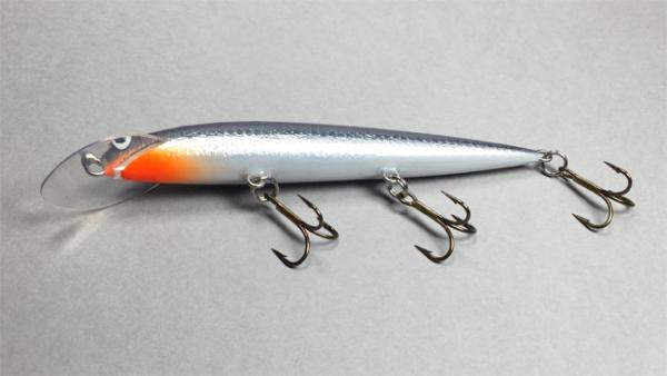 Karikko Wobbler, Länge: 11 cm, Farbe: Weissfisch Schwarz-Silber-Weiss 016, schwimmend, von Suomen Uistin The Finnish Lure Company (Jarmo Rapala)